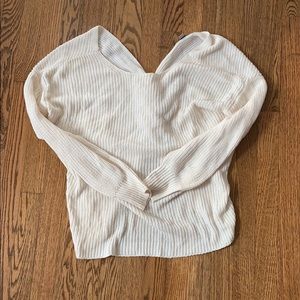 Twist back loft sweater